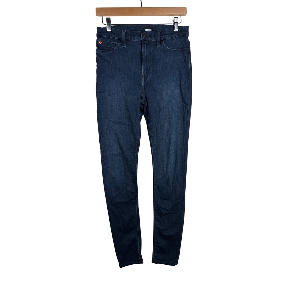 Hudson Women's Mid Rise Skinny Jeans size 28 Dark Wash Blue Denim